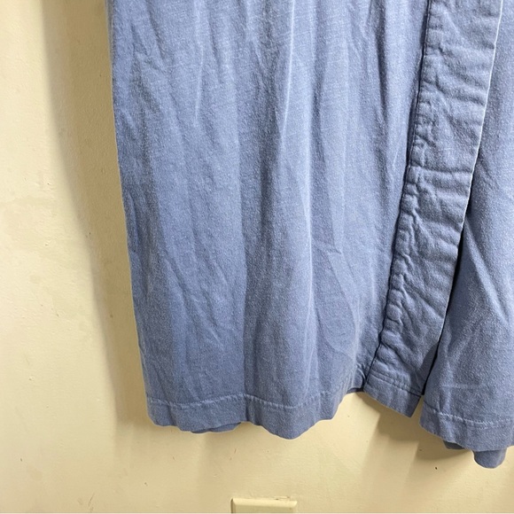Coyuchi Organic Cotton Long Robe Light Blue size XS/S - Picture 7 of 13